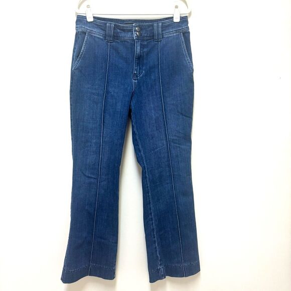 Talbots Flare Leg Pintuck Jeans – Lapis Wash, Size Petite 8P - Picture 4 of 8